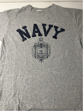Vintage MVP Corp US Naval Academy Navy T Shirt Mens XL Heather Gray USA Made